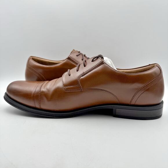 Dockers Mens Garfield Cap Toe Oxford Shoes US 15 Wide Brown Vegan Leather EUC main image 13